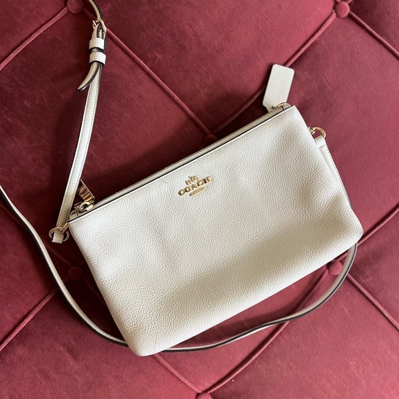 Coach Handbags - Coach Lyla Crossbody leather bag Pebbled Leather Lyla Crossbody Purse Cream